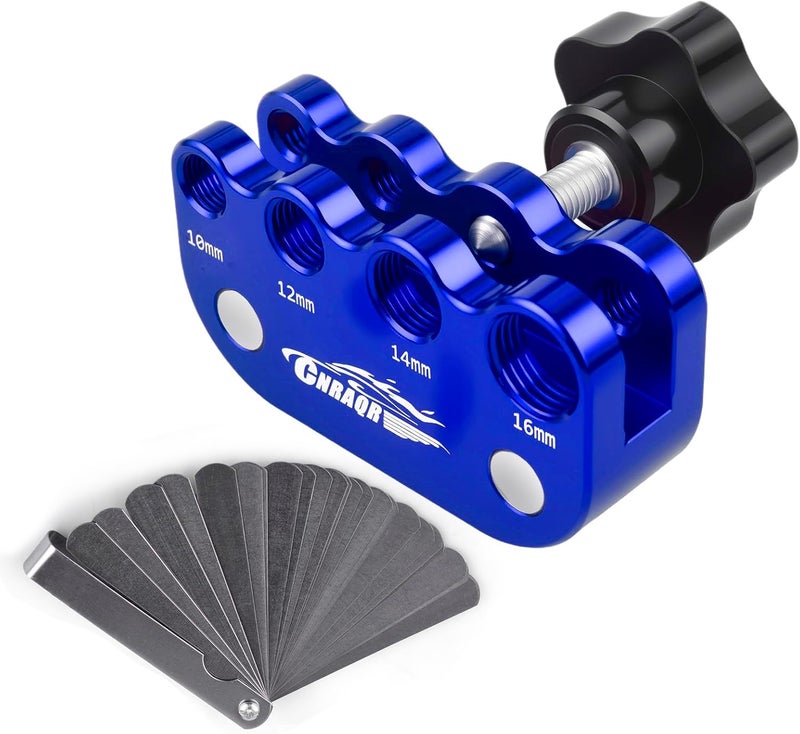 CNRAQR Universal Spark Plug Gap Tool for Most 10mm 12mm 14mm 16mm Spark Plugs with 1 Set Feeler Gauge Blue - Image 1